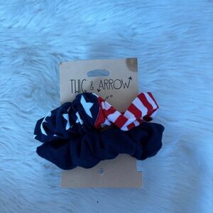 Patriotic Hair Scrunchies - Red, White, and Blue 2 Count